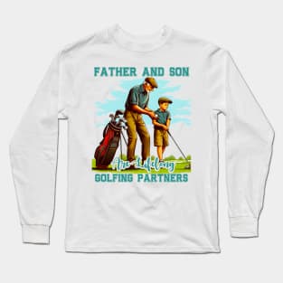 Funny Golf Father & Son Matching Bass Dady Dad Boys Long Sleeve T-Shirt